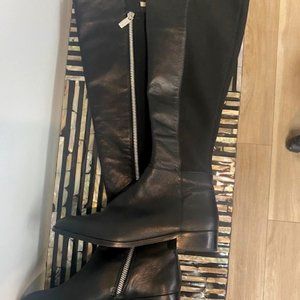 Black Michael Kors over the knee leather boot size 6 1/2M
